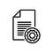 Black line icon for Document, legal and paper