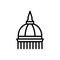 Black line icon for Dome, cupola and building