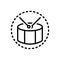 Black line icon for Drum, drummer and music