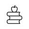 Black line icon for Education, teaching and schooling
