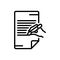 Black line icon for Essays, article and dissertation