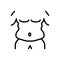 Black line icon for Fat, body and figure