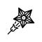 Black line icon for flower, blossom and natural
