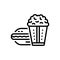 Black line icon for Food, edible and eatable