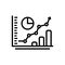 Black line icon for Forecasts, scale and predict