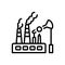 Black line icon for Fossil Fuels, fuel and pump
