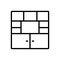 Black line icon for Furniture, cupboard and cabint