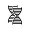 Black line icon for Genetic, heredity and medical