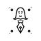 Black line icon for Ghostwriter, storyteller and spooky