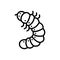 Black line icon for Grub, bettle and larva