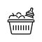 Black line icon for Hamper, baby and food