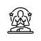 Black line icon for Harmony, good will and yoga