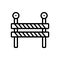 Black line icon for Impediment, obstacle and hindrance