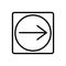 Black line icon for Implication, conclusion and connotation