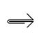 Black line icon for Imply, signalize and indicate