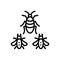 Black line icon for Insects, moth and dross