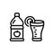 Black line icon for Juice, fruit and juicy