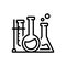 Black line icon for Labs, laboratory and biomedical