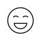 Black line icon for Laugh, laughter and emotion