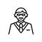 Black line icon for Manager, proprietor and steward