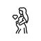 Black line icon for Maternity, motherhood and childbirth