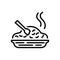 Black line icon for Meal, food and rice