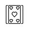 Black line icon for Meld, card and casino