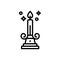 Black line icon for Memorial, monument and statue