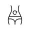 Black line icon for Metabolism, body and growth