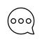 Black line icon for Misc, bubble and message