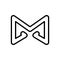 Black line icon for Misfit, watch and app