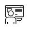 Black line icon for Netizen, mainstream and newspapers