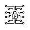 Black line icon for Network, Protection and security