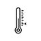 Black line icon for Normally, ordinarily and temperature