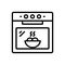 Black line icon for Oven, kitchen and electronics