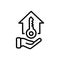 Black line icon for Ownership, proprietorship and holding