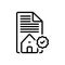 Black line icon for Permit, allow and authorize