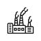 Black line icon for Pollutants, pollutant and harmful