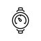 Black line icon for Pressure Meter, manometer and ammeter