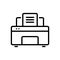Black line icon for Printer, publisher and compositor