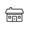 Black line icon for Residential, dwelling and abode