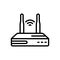 Black line icon for Routers, network and wireless