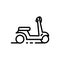 Black line icon for Scooter, motorcycle and ride
