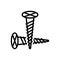 Black line icon for Screw, bolt and adjustable