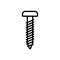Black line icon for Screw, bolt and adjustable