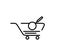 Black line icon for Shopping Cart, shopping and trolly vector.