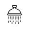 Black line icon for Shower, bathing and bathroom