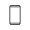 Black line icon for Smartphone, code and cell phone