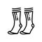 Black line icon for Socks, pair and garment