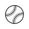 Black line icon for Softball, football and activity
